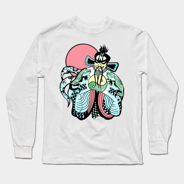 Jack Burton Fu Manchu Long Sleeve T-Shirt by Meta Cortex